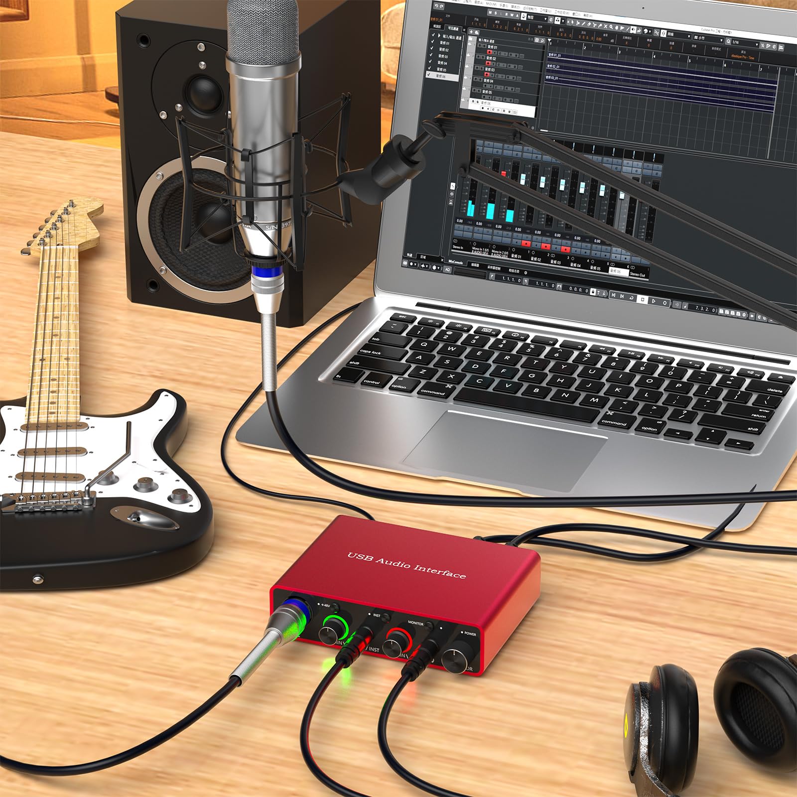 Amazon.com: Interfaz de audio USB de 24 bits/192 kHz solo con